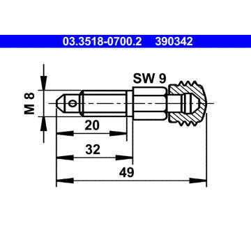 Odvzdusnovaci sroub/ventil ATE 03.3518-0700.2