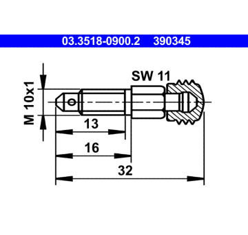 Odvzdusnovaci sroub/ventil ATE 03.3518-0900.2