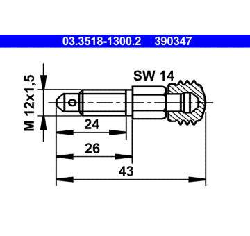 Odvzdusnovaci sroub/ventil ATE 03.3518-1300.2