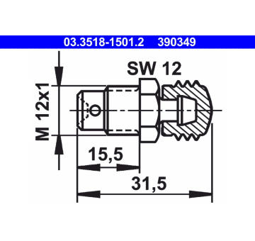 Odvzdusnovaci sroub/ventil ATE 03.3518-1501.2