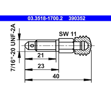 Odvzdusnovaci sroub/ventil ATE 03.3518-1700.2