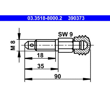 Odvzdusnovaci sroub/ventil ATE 03.3518-8000.2