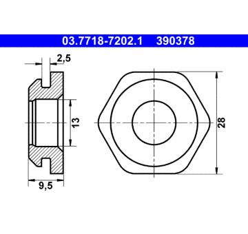 Těsnění připojovací trubice podtlakové hadice ATE 03.7718-7202.1