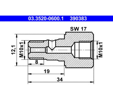 Dutý šroub ATE 03.3520-0600.1