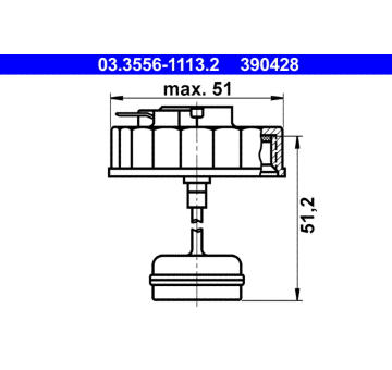 Uzaver, nadrz brzdove kapaliny ATE 03.3556-1113.2