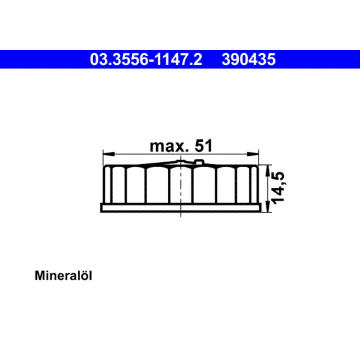 Uzaver, nadrz brzdove kapaliny ATE 03.3556-1147.2