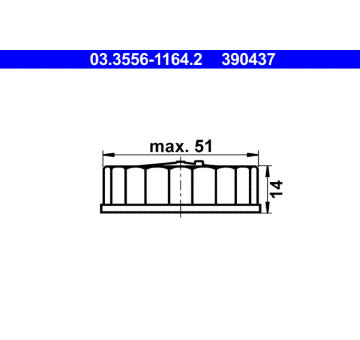 Uzávěr, nádrž brzdové kapaliny ATE 03.3556-1164.2