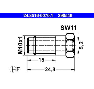 Spojovaci sroub ATE 24.3516-0070.1