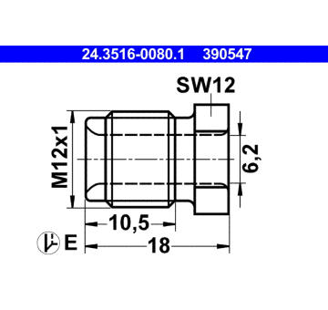 Spojovaci sroub ATE 24.3516-0080.1