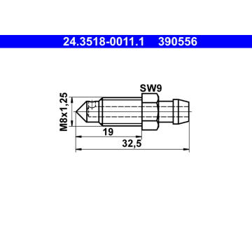 Odvzdusnovaci sroub/ventil ATE 24.3518-0011.1