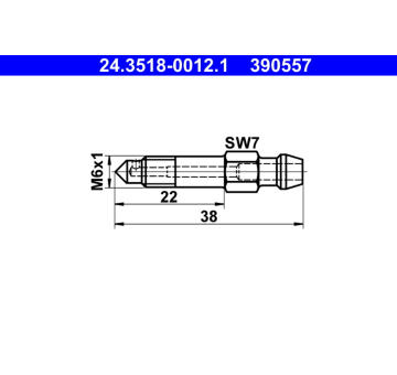 Odvzdusnovaci sroub/ventil ATE 24.3518-0012.1