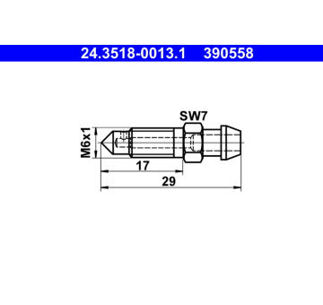 Odvzdusnovaci sroub/ventil ATE 24.3518-0013.1