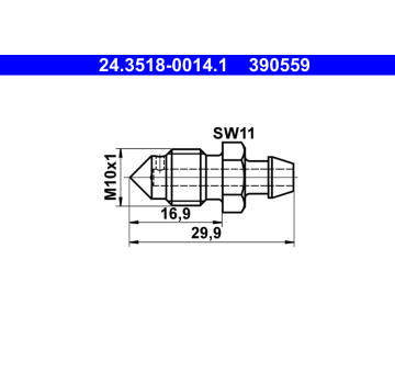 Odvzdusnovaci sroub/ventil ATE 24.3518-0014.1