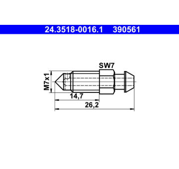 Odvzdusnovaci sroub/ventil ATE 24.3518-0016.1