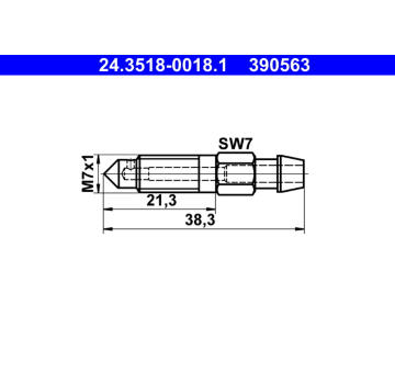 Odvzdusnovaci sroub/ventil ATE 24.3518-0018.1