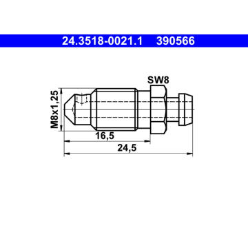 Odvzdusnovaci sroub/ventil ATE 24.3518-0021.1