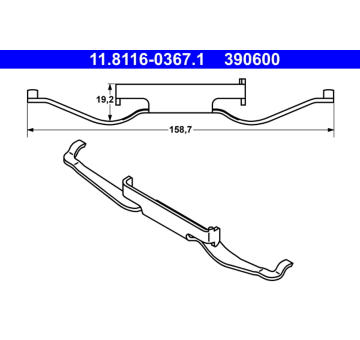 Pružina, brzdový třmen ATE 11.8116-0367.1