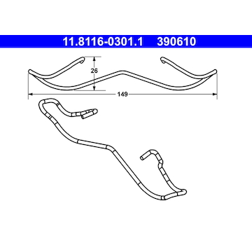Pružina, brzdový třmen ATE 11.8116-0301.1