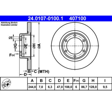 Brzdový kotouč ATE 24.0107-0100.1