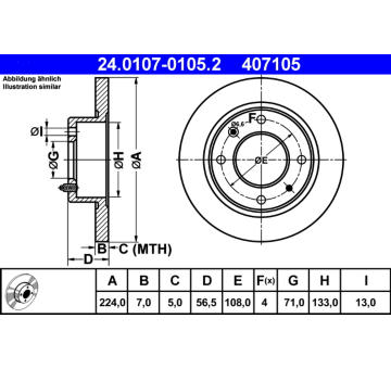 Brzdový kotouč ATE 24.0107-0105.2