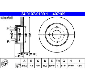 Brzdový kotouč ATE 24.0107-0109.1