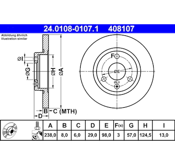 Brzdový kotouč ATE 24.0108-0107.1