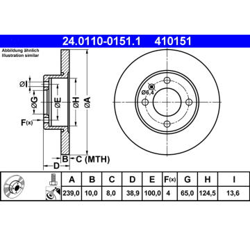 Brzdový kotouč ATE 24.0110-0151.1