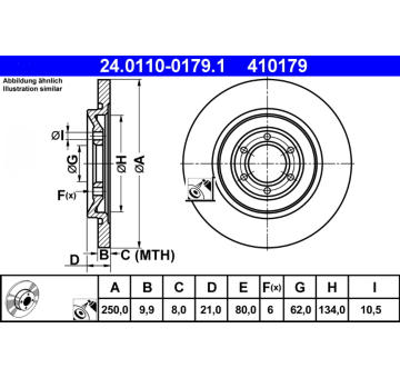 Brzdový kotouč ATE 24.0110-0179.1