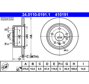 Brzdový kotouč ATE 24.0110-0191.1