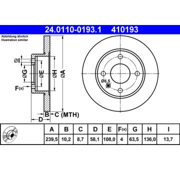 Brzdový kotouč ATE 24.0110-0193.1