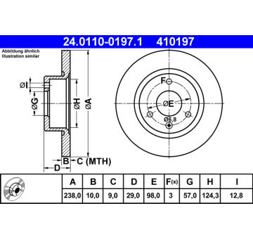 Brzdový kotouč ATE 24.0110-0197.1