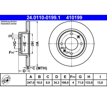 Brzdový kotouč ATE 24.0110-0199.1