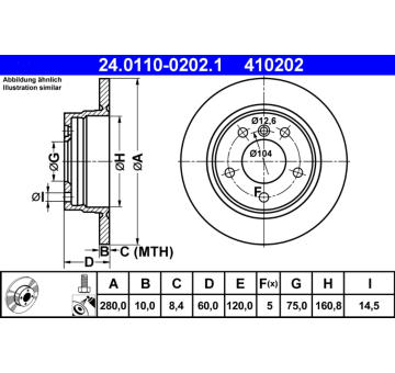 Brzdový kotouč ATE 24.0110-0202.1