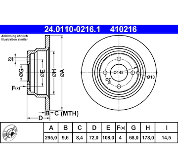 Brzdový kotouč ATE 24.0110-0216.1