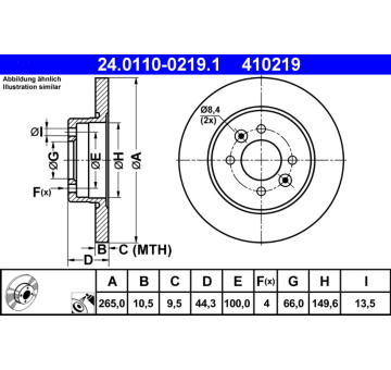 Brzdový kotouč ATE 24.0110-0219.1