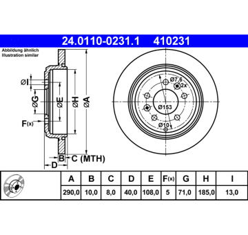 Brzdový kotouč ATE 24.0110-0231.1