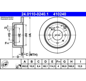 Brzdový kotouč ATE 24.0110-0240.1