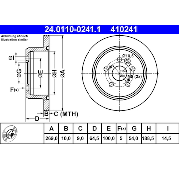 Brzdový kotouč ATE 24.0110-0241.1