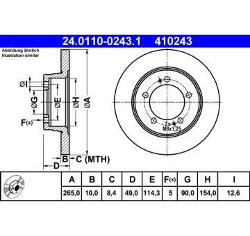 Brzdový kotouč ATE 24.0110-0243.1