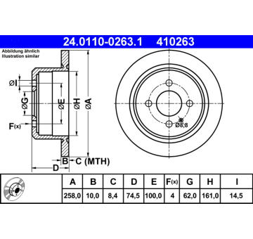 Brzdový kotouč ATE 24.0110-0263.1