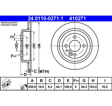 Brzdový kotouč ATE 24.0110-0271.1
