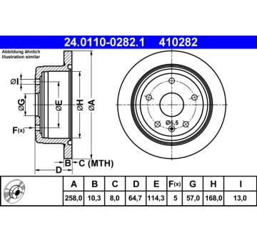 Brzdový kotouč ATE 24.0110-0282.1