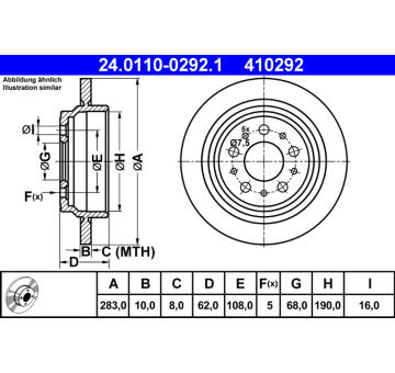 Brzdový kotouč ATE 24.0110-0292.1