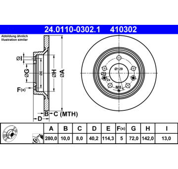 Brzdový kotouč ATE 24.0110-0302.1