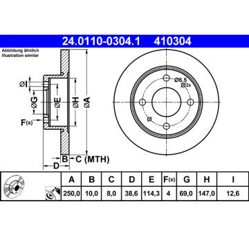 Brzdový kotouč ATE 24.0110-0304.1