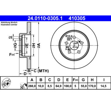 Brzdový kotouč ATE 24.0110-0305.1