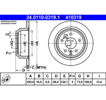 Brzdový kotouč ATE 24.0110-0319.1