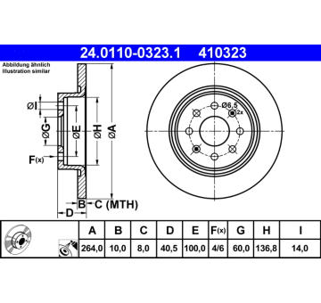 Brzdový kotouč ATE 24.0110-0323.1