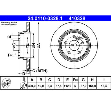 Brzdový kotouč ATE 24.0110-0328.1