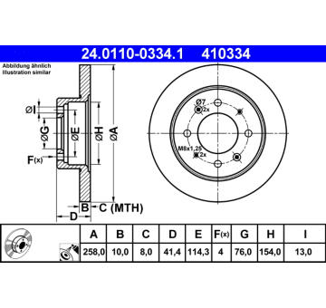 Brzdový kotouč ATE 24.0110-0334.1